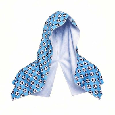 Koelhanddoek met capuchon – 60x30 cm – Koelsjaal voor voetbalfans – Koelhanddoek voor nek en gezicht – Koelhanddoek met UV-bescherming – Koelende hoodie – Sneldrogende handdoek – U-vormige hoofdbedekking – WK-koelhanddoek