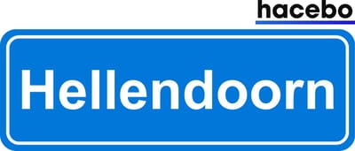 Hacebo - Plaatsnaam Sticker - 29x10 CM - Hellendoorn sticker - Verkeersborden sticker - grappige cadeaus - Hellendoorn