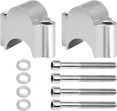 Stuurverhogers Motorfiets - Stuurklemmen Verhogers - Comfortabeler Rijden - Verstelbare Righthouding - 28mm 1 1/8" - Zwart