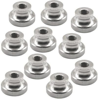 Set van 10 M6 Knopmoeren van 304 RVS - Ronde Bevestigingsknoppen voor 3D Printer Onderdelen, Metrische Draad, Handmoeren voor Precisie en Duurzaamheid
