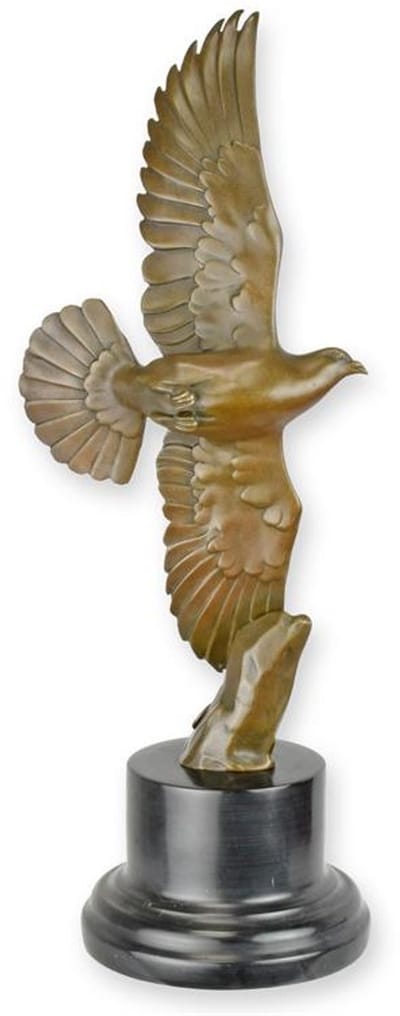 Duif in vlucht - Bronzen beeld - sculptuur - 39,2 cm hoog