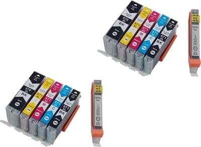 KATRIZ® huismerk inkt Canon PGI570XL / CLI571XL (Met 571XL grijs) - Met chip | voor Canon Pixma MG 7700 / 7750/7751/ 7752/ 7753; Pixma TS8050/TS8051/TS8052/TS8053/TS9050/TS9055 |  (12stuks)