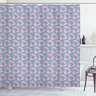 ABAKUHAUS Douchegordijn Bloem Paardebloem – 175x180 cm – Polyester