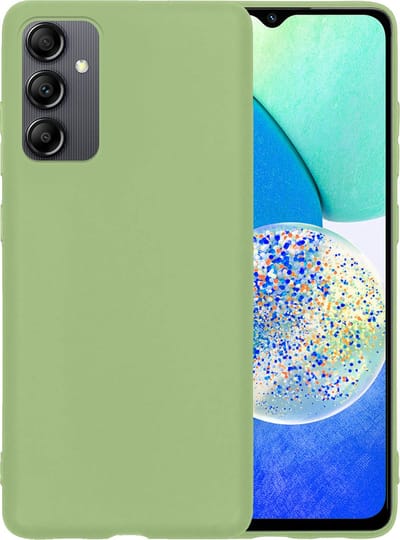 Hoesje - Geschikt voor Samsung Galaxy A14 - Sterk & Shockproof - Hoes Cover - Siliconen Case - Telefoonhoesjes - Groen