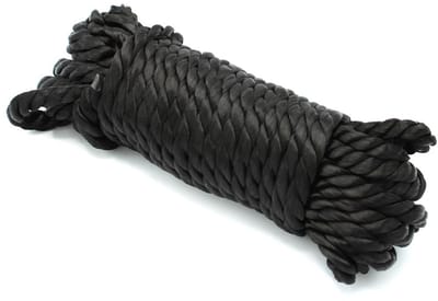Kiotos - Deluxe Bondage Touw in Zwart - Hoogwaardig, Zacht en Duurzaam Polyester - 10m Lengte