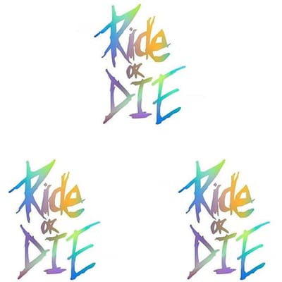 3 Stuks 5,6 X 8cm Fietsframe Stickers Ride Or Die Buisframe Decals Voor Mtb Fiets Decoratief Frame Fiets Auto Motorfiets Accessoires