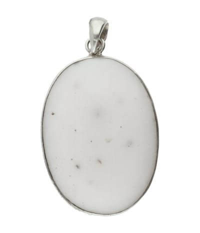 Zilveren Dendriet Opaal roze edelsteen ovaal XL hanger