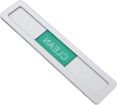 Vaatwasser Indicator - Magnetisch Bordje - Keuken Organiseren - Matte Krasbestendige Afwerking - 18x4 cm - Zilver