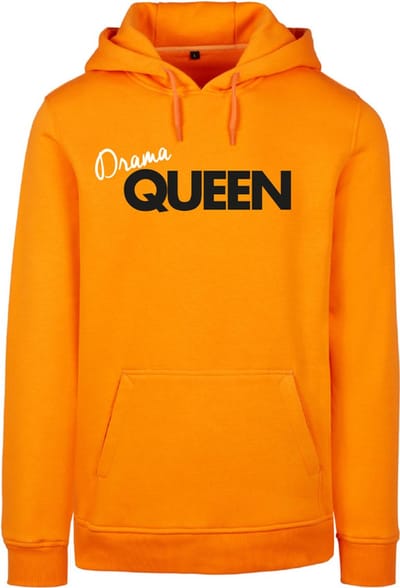 Hoodie oranje 3XL - Drama queen - soBAD. - Koningsdag - Unisex - Oranje - Voetbal - Nederland - Regular fit