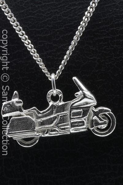 Zilveren Honda Goldwing motor vlak ketting hanger