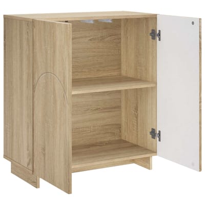 vidaXL - Dressoir - Sonoma - Eiken - 67 - x - 34,5 - x - 75 - cm - Bewerkt - hout