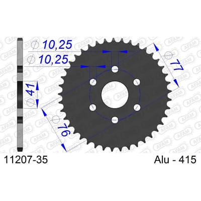 Tandwiel Afam 415 35 dents