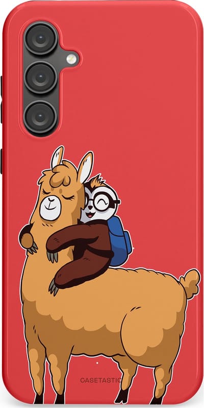 Casetastic hoesje geschikt voor Samsung Galaxy S23 FE - Dubbellaagse bescherming - Lui en lekker - Fashion Case - Koraal Goud