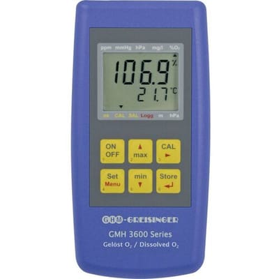 Greisinger GMH 3611-GL Zuurstofmeter Druk, O₂-concentratie, O₂-verzadiging