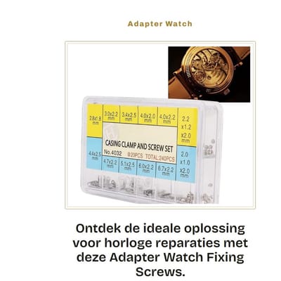 Dailygoods - Adapter Watch Fixing Screws - 10Pcs Onderdeel voor Horloge Reparatie - Hoogwaardig Staal - Perfecte Opslag - Accessoires voor Horloges -...