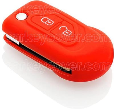 Autosleutel Hoesje geschikt voor Citroën - SleutelCover - Silicone Autosleutel Cover - Sleutelhoesje Rood