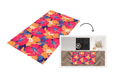 Keukenloper - Loper keuken - Zomer - Bloemen - Hawaii - Patronen - 120x60 cm - Keukenloper vinyl
