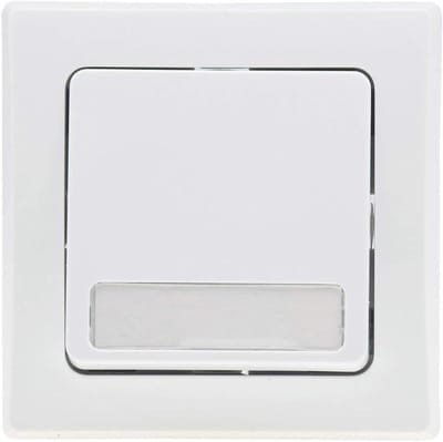 Drukknop Inbouw - Belknop Lampknop - Licht Bediening - Verwijderbaar Inzetstuk - 250V 10A - Wit