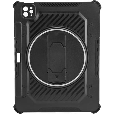Étui pour Tablette Ultra Fin Robuste Résistant aux Chocs Anti-Chute Housse de Protection pour Tablette avec Bandoulière pour Tablette IOS Noir noir