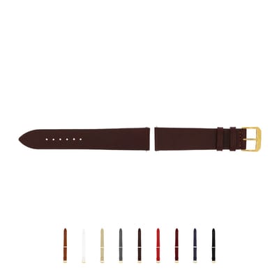 SELVA horlogeband, 14-24 mm, leer, verwisselbaar, vervangende band voor smartwatch, gemaakt in Duitsland
