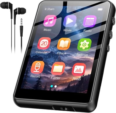 SNJY® MP3 Speler Bluetooth - MP4 Speler - Muziek Speler - Touchscreen - 128GB - Zwart
