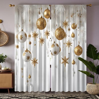 2-delig HD digitaal wit strikje veer ballon latte decoratief gordijn Woningdecoratie stijl Decoratie woonkamer slaapkamer roede c W52H63inchW132H160cm white