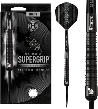 Harrows -Supergrip Black Edition 90% Tungsten 21Gr- darts