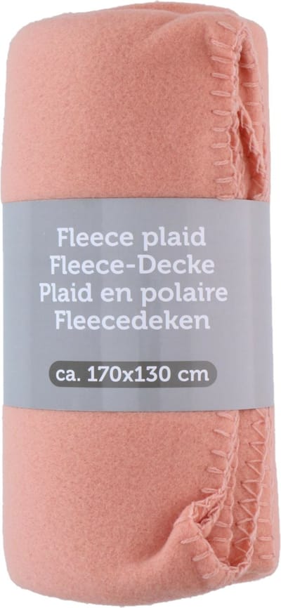 Excellent Houseware Deken-plaid - fleece-polyester roze - 170x130 cm