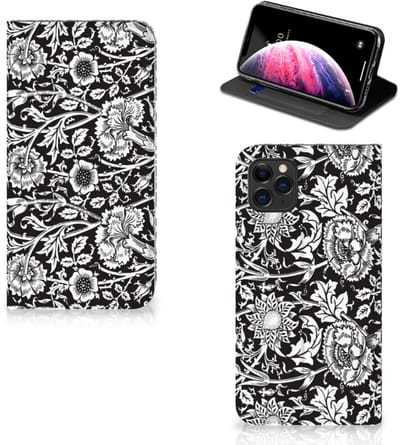 Apple iPhone 11 Pro Max Smart Cover Black Flowers