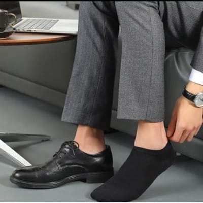 DONEX® luxe sneakersokken – 10 Paar – Zwart – 95% Katoen – Naadloos – Unisex maat 43-46
