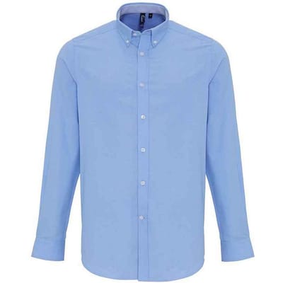 Premier Heren Stripe Oxford Overhemd (Oxford Blauw)
