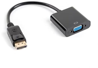 Lanberg - Adapter Lanberg DisplayPort 1.1 male naar VGA 15-pins female 20cm zwart
