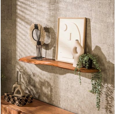 Wandplank 120 organic - Massief acacia naturel