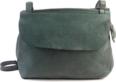 HAROLD'S Leren Schoudertas Submarine Shoulderbag Flap Green Donkergroen