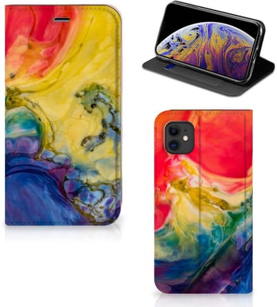Bookcase Apple iPhone 11 Watercolor Dark