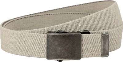 Landley Elastische XXL Canvas Riem Beige - Lange Stretch Koppelriem - Dames en Heren - Zelf op maat maken - Totale lengte 175 cm - Tot taillemaat 160