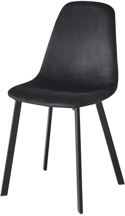 SET DEAL: 6 stuks Eetkamerstoel Simpy zwart velvet eetstoel zetel