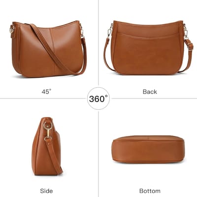 Schoudertas voor dames, elegante vintage crossbody tas, ketting schoudertas lederen handtas shopper tas met afneembare schouderriem