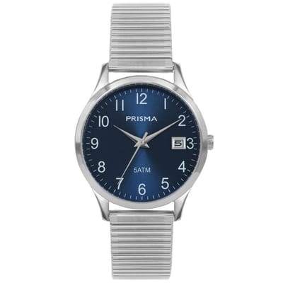 Prisma Herenhorloge P.1177 Rekband Zilver