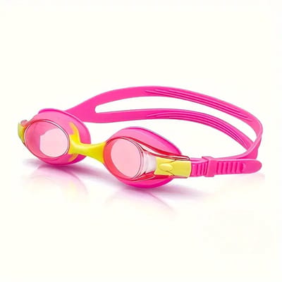 Anti-condens Zwembril Kinderen 3-12 Jaar – Roze Geel – Lekvrij & Comfortabel – Verstelbare Band – Zachte Siliconen – UV-bescherming – Anti-Fog Zwembril – Ergonomisch Ontwerp – Zwembril Jongens & Meisjes
