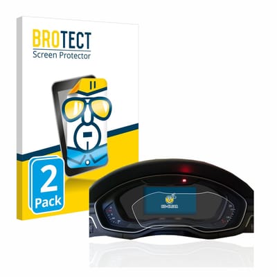 BROTECT - Screenprotector voor Audi A4 B9 2017 Virtual Cockpit - Folie Beschermfolie transparant 2 Stuks