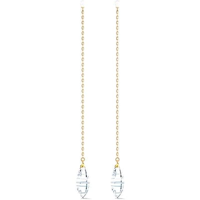 Swarovski So Cool Lange Oorbellen Damesoorbellen Wit Goud 5521724 White/Gold-Plated white