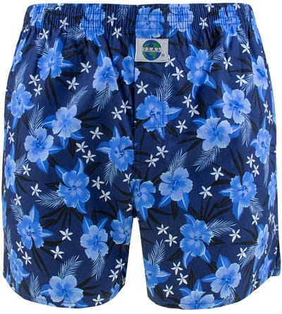 DEAL heren wijde boxershort flowers blauw 192290
