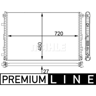 Lage-temperatuurRadiator, laadluchtRadiator MAHLE CIR 24 000P