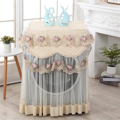 Wasmachinehoes Universeel - Drogerhoes Beschermer - Apparaten Beschermen - Voorgesneden Bedieningspaneel - 60x60x85cm - Apricot