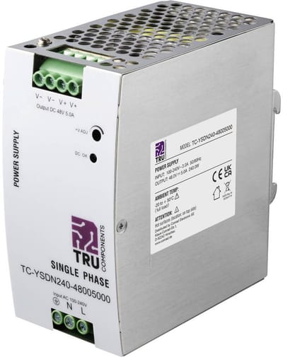 TRU COMPONENTS TC-13807996 DIN-rail netvoeding 48 V/DC 5 A 240 W Aantal uitgangen:1 x Inhoud 1 stuk(s)