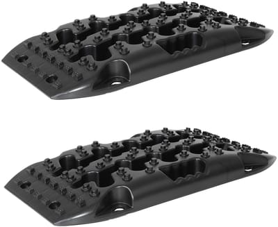 2 x aanrijdhulp 58 x 30 x 7 cm 5 t laadvermogen sandboards off-road tractiehulp sneeuw stapelbaar