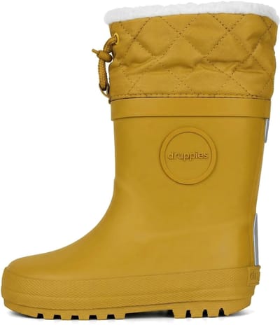 Druppies Winterlaarzen Kinderen - Gevoerde Regenlaarzen - Snowboots - Okergeel - Maat 22