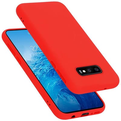 Cadorabo Hoesje geschikt voor Samsung Galaxy S10e in LIQUID ROOD - Beschermhoes gemaakt van flexibel TPU silicone Case Cover