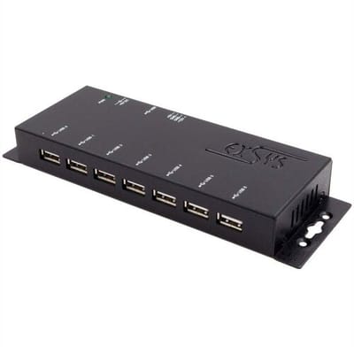 Exsys EXSYS - EX-1177-2S USB 2.0 Hub mit 15KV ESDÜberspannungs-Schutz USB-hub Zwart